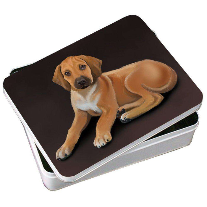 Rhodesian Ridgeback Puppy Dog Photo Storage Tin