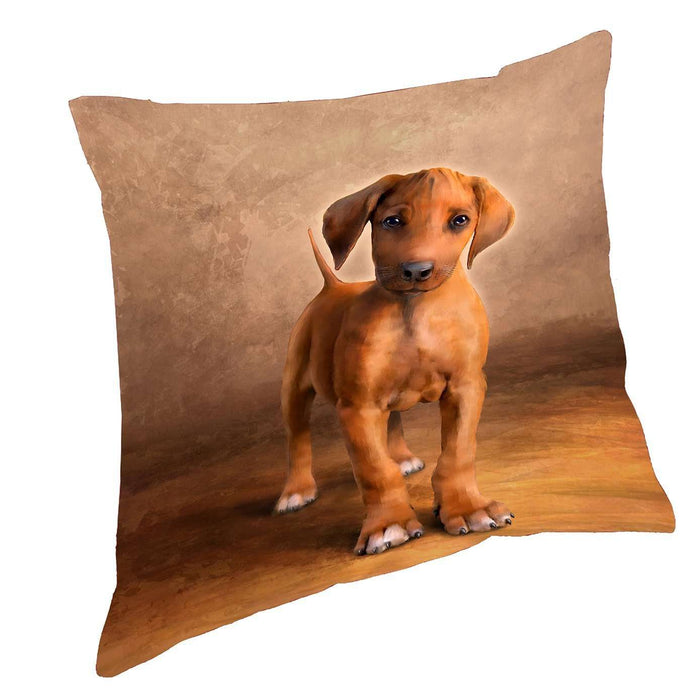 Rhodesian Ridgeback Puppy Dog Throw Pillow