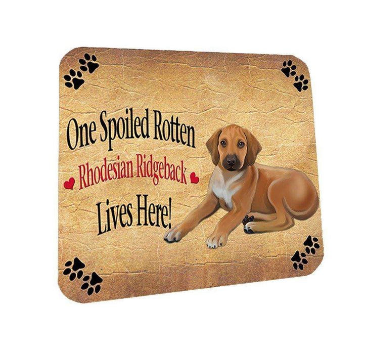 Rhodesian Ridgeback Puppy Spoiled Rotten Dog Coasters Set of 4