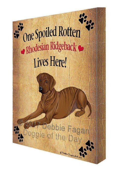 Rhodesian Ridgeback Spoiled Rotten Dog Canvas Wall Art D571