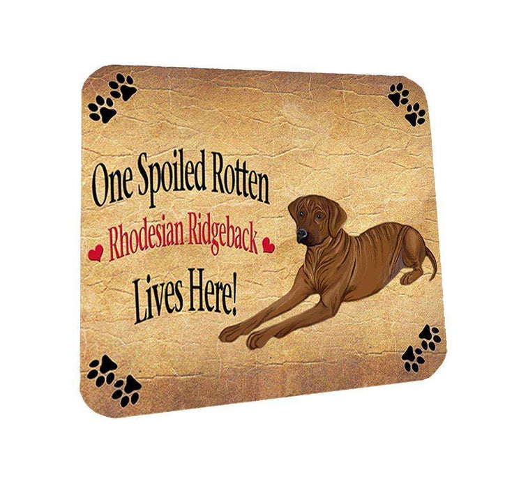 Rhodesian Ridgeback Spoiled Rotten Dog Coasters Set of 4