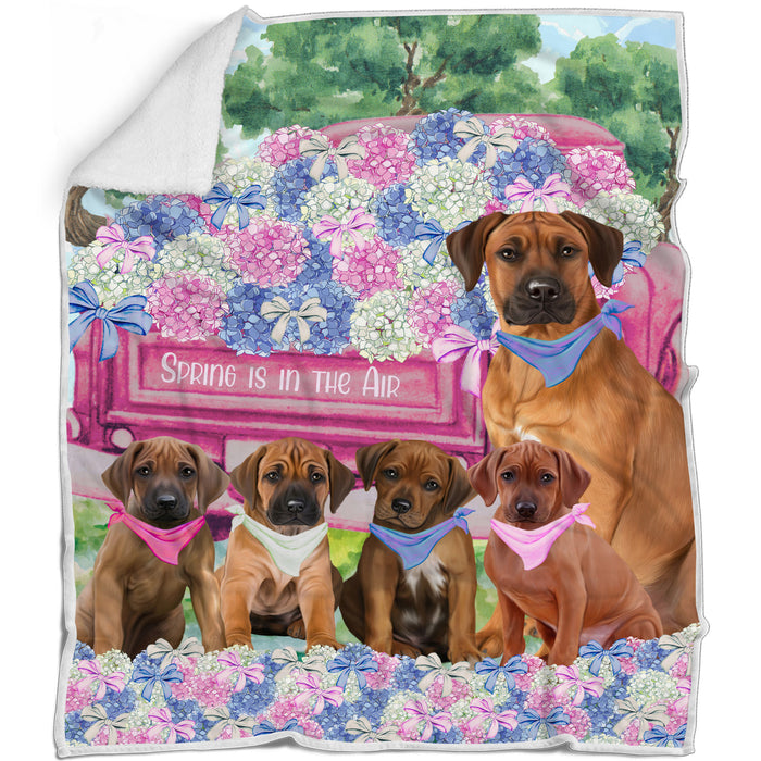Rhodesian Ridgeback Bed Blanket, Explore a Variety of Designs, Custom, Soft and Cozy, Personalized, Throw Woven, Fleece and Sherpa, Gift for Pet and Dog Lovers