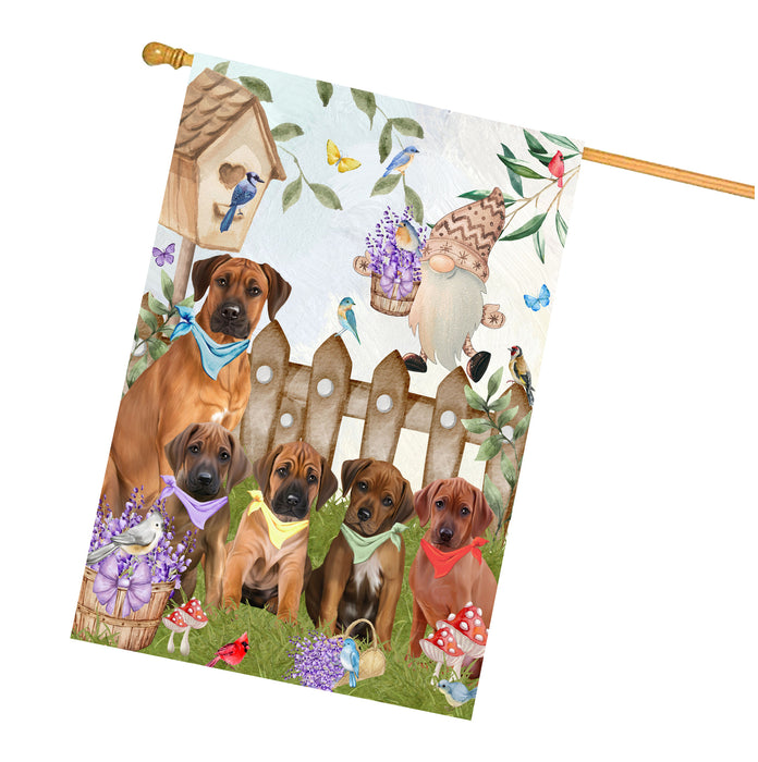 Rhodesian Ridgeback Dogs House Flag: Explore a Variety of Designs, Custom, Personalized, Weather Resistant, Double-Sided, Home Outside Yard Decor for Dog and Pet Lovers