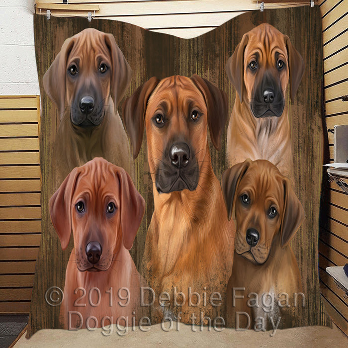 Rustic Rhodesian Ridgeback Dogs Quilt