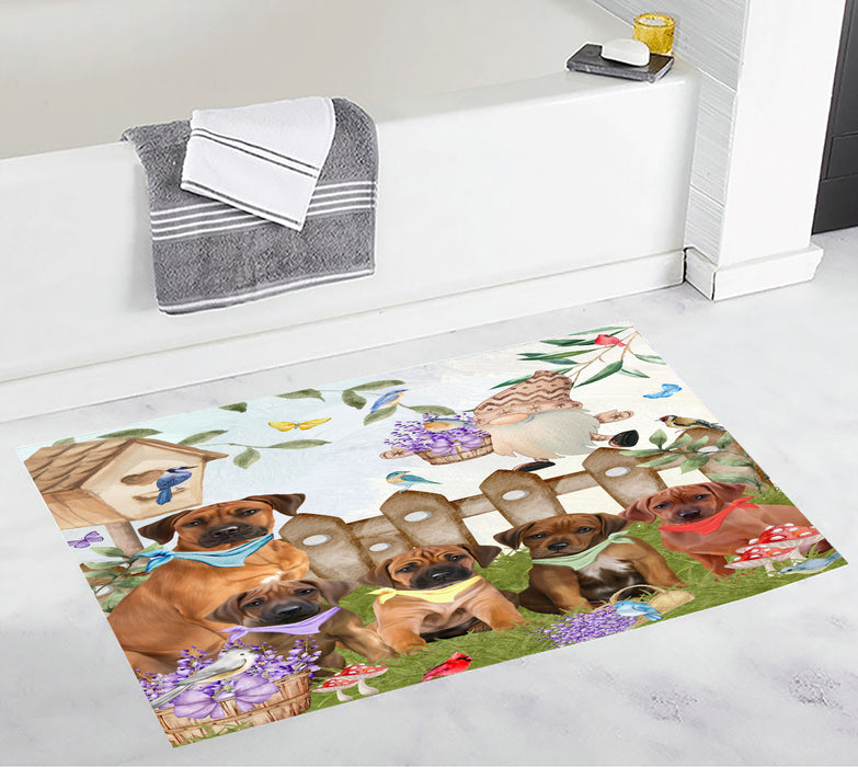 Rhodesian Ridgeback Anti-Slip Bath Mat, Explore a Variety of Designs, Soft and Absorbent Bathroom Rug Mats, Personalized, Custom, Dog and Pet Lovers Gift