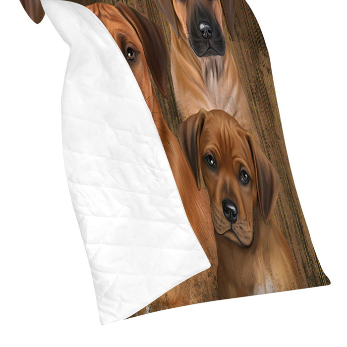 Rustic Rhodesian Ridgeback Dogs Quilt