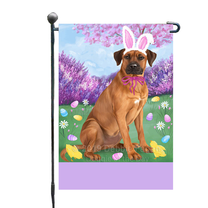Personalized Easter Holiday Rhodesian Ridgeback Dog Custom Garden Flags GFLG-DOTD-A58969