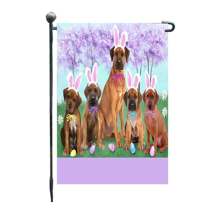 Personalized Easter Holiday Rhodesian Ridgeback Dogs Custom Garden Flags GFLG-DOTD-A58970