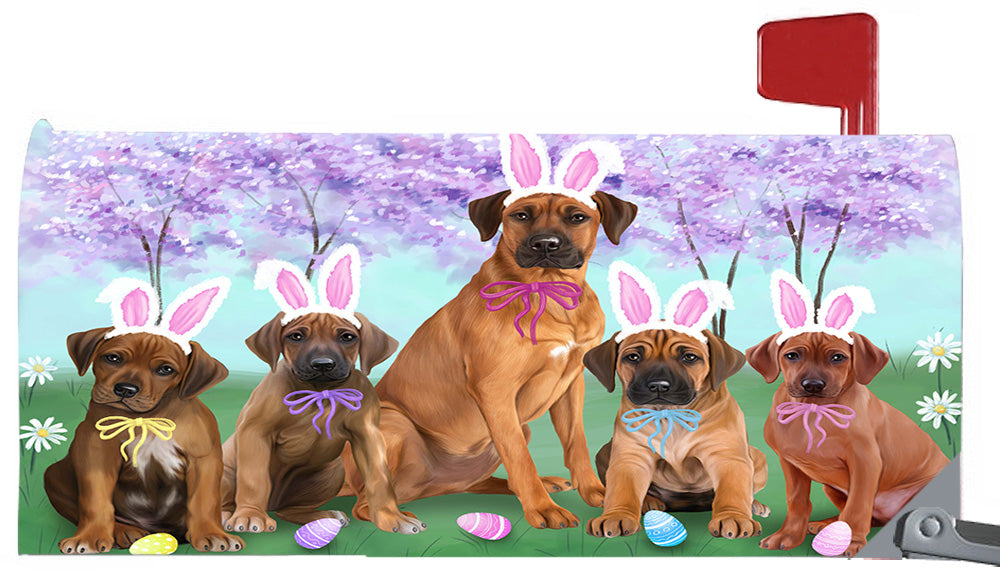 Easter Holidays Rhodesian Ridgeback Dogs Magnetic Mailbox Cover MBC48414