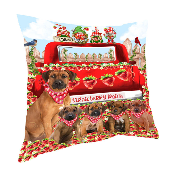 Rhodesian Ridgeback Throw Pillow: Explore a Variety of Designs, Cushion Pillows for Sofa Couch Bed, Personalized, Custom, Dog Lover's Gifts