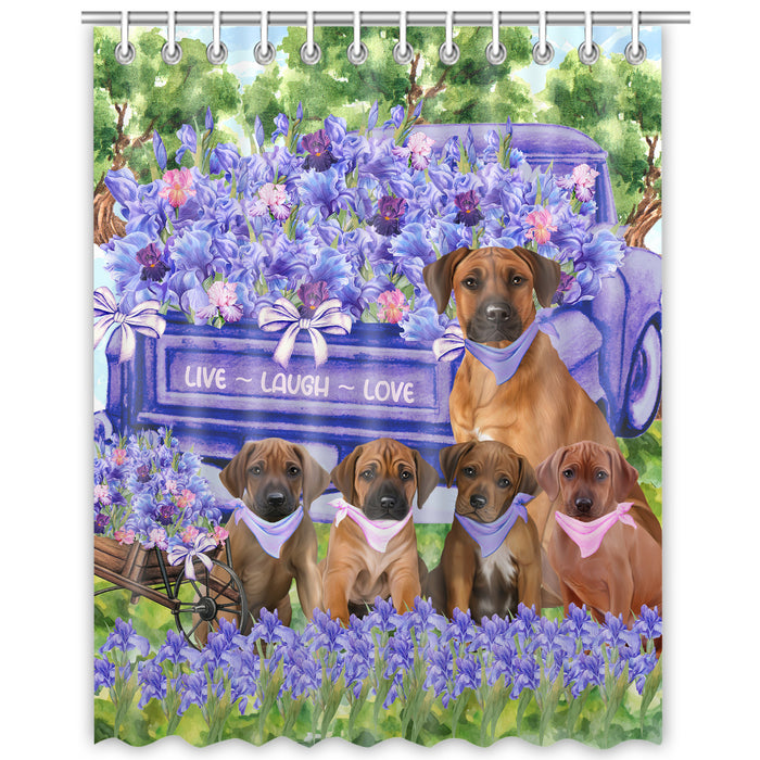 Rhodesian Ridgeback Shower Curtain: Explore a Variety of Designs, Halloween Bathtub Curtains for Bathroom with Hooks, Personalized, Custom, Gift for Pet and Dog Lovers