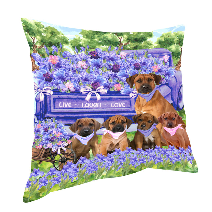 Rhodesian Ridgeback Pillow: Cushion for Sofa Couch Bed Throw Pillows, Personalized, Explore a Variety of Designs, Custom, Pet and Dog Lovers Gift