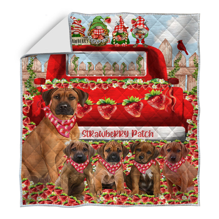 Rhodesian Ridgeback Bedding Quilt, Bedspread Coverlet Quilted, Explore a Variety of Designs, Custom, Personalized, Pet Gift for Dog Lovers