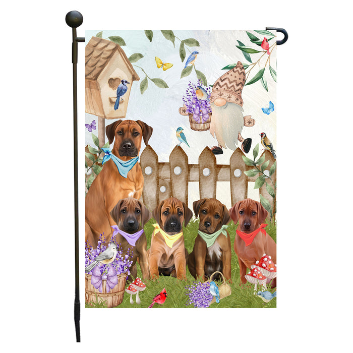 Rhodesian Ridgeback Dogs Garden Flag: Explore a Variety of Designs, Custom, Personalized, Weather Resistant, Double-Sided, Outdoor Garden Yard Decor for Dog and Pet Lovers