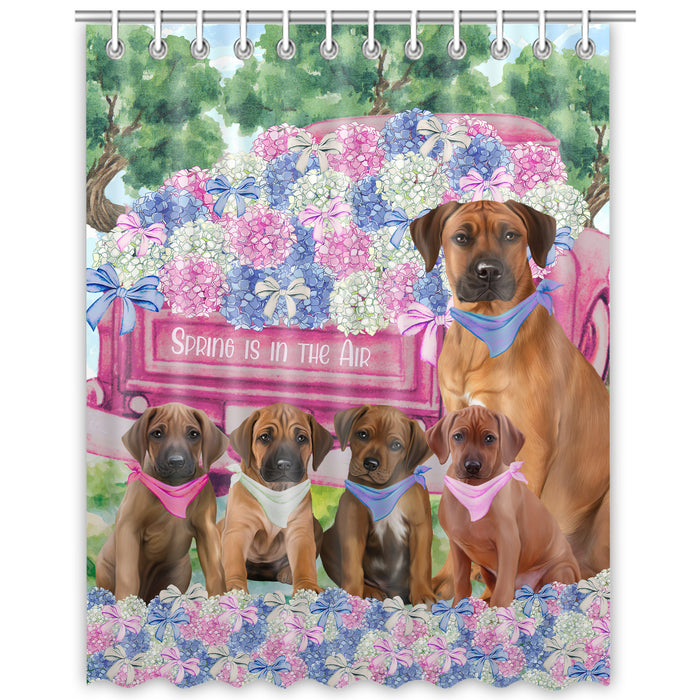 Rhodesian Ridgeback Shower Curtain: Explore a Variety of Designs, Personalized, Custom, Waterproof Bathtub Curtains for Bathroom Decor with Hooks, Pet Gift for Dog Lovers