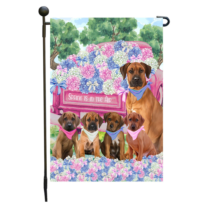 Rhodesian Ridgeback Dogs Garden Flag: Explore a Variety of Personalized Designs, Double-Sided, Weather Resistant, Custom, Outdoor Garden Yard Decor for Dog and Pet Lovers