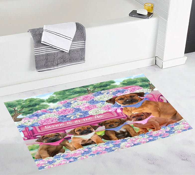 Rhodesian Ridgeback Bath Mat: Non-Slip Bathroom Rug Mats, Custom, Explore a Variety of Designs, Personalized, Gift for Pet and Dog Lovers