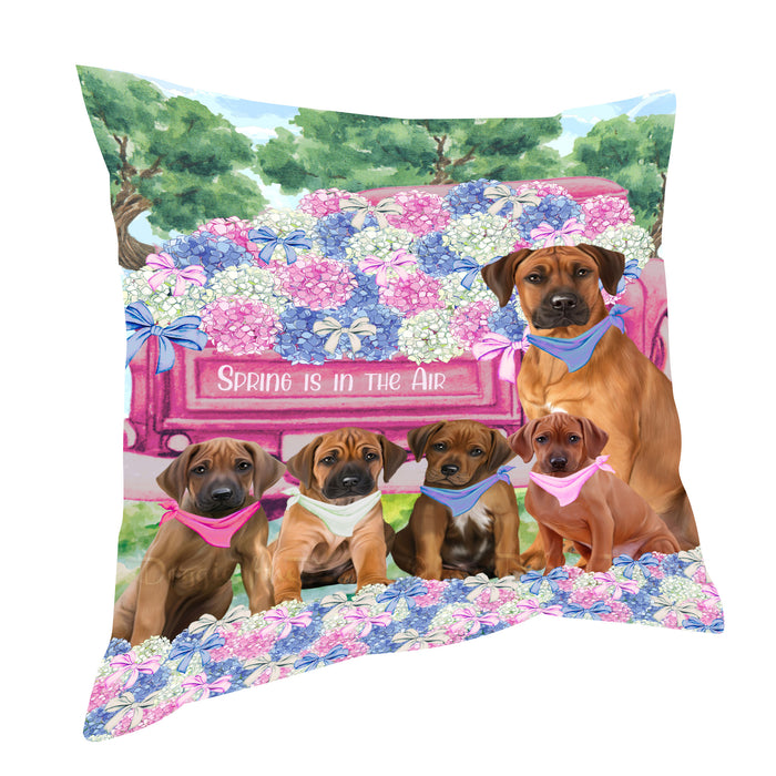 Rhodesian Ridgeback Pillow, Explore a Variety of Personalized Designs, Custom, Throw Pillows Cushion for Sofa Couch Bed, Dog Gift for Pet Lovers