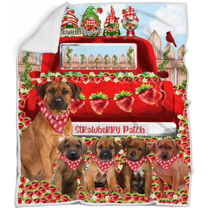 Rhodesian Ridgeback Bed Blanket, Explore a Variety of Designs, Personalized, Throw Sherpa, Fleece and Woven, Custom, Soft and Cozy, Dog Gift for Pet Lovers