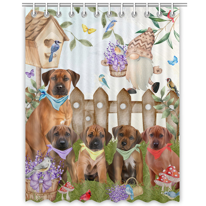 Rhodesian Ridgeback Shower Curtain: Explore a Variety of Designs, Custom, Personalized, Waterproof Bathtub Curtains for Bathroom with Hooks, Gift for Dog and Pet Lovers