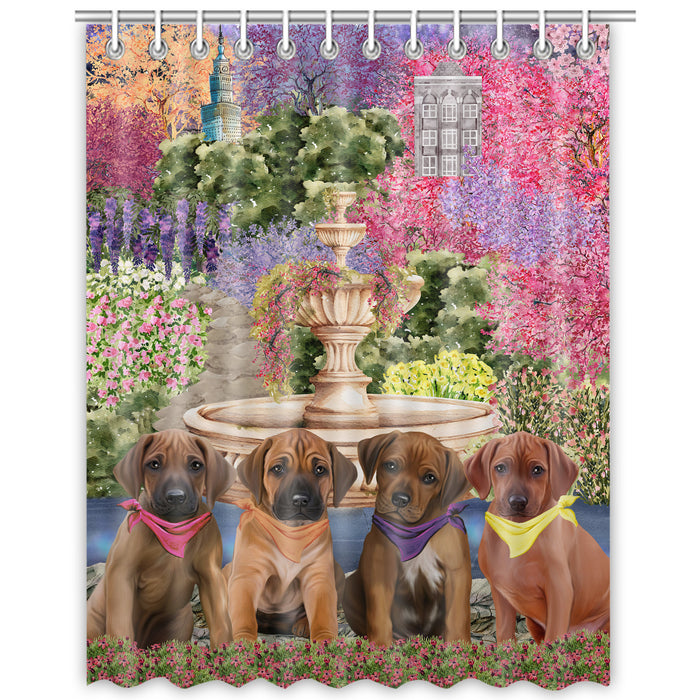 Rhodesian Ridgeback Shower Curtain: Explore a Variety of Designs, Custom, Personalized, Waterproof Bathtub Curtains for Bathroom with Hooks, Gift for Dog and Pet Lovers