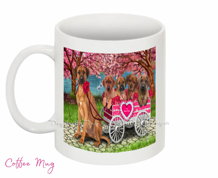 Mother's Day Gift Basket Rhodesian Ridgeback Dogs Blanket, Pillow, Coasters, Magnet, Coffee Mug and Ornament