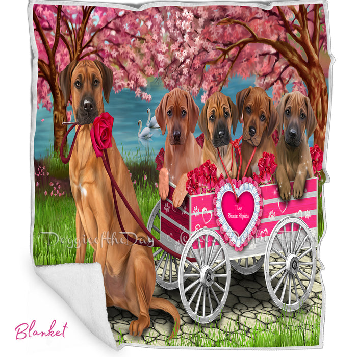 Mother's Day Gift Basket Rhodesian Ridgeback Dogs Blanket, Pillow, Coasters, Magnet, Coffee Mug and Ornament