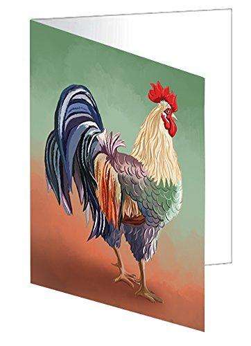 Rooster Handmade Artwork Assorted Pets Greeting Cards and Note Cards with Envelopes for All Occasions and Holiday Seasons