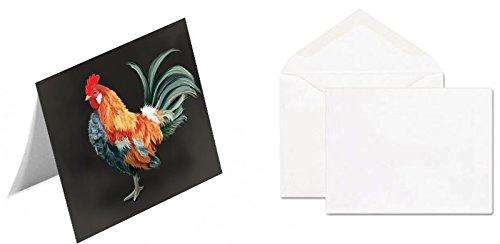 Rooster Handmade Artwork Assorted Pets Greeting Cards and Note Cards with Envelopes for All Occasions and Holiday Seasons