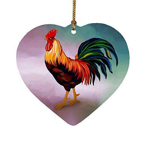 Rooster Heart Christmas Ornament HPOR48079