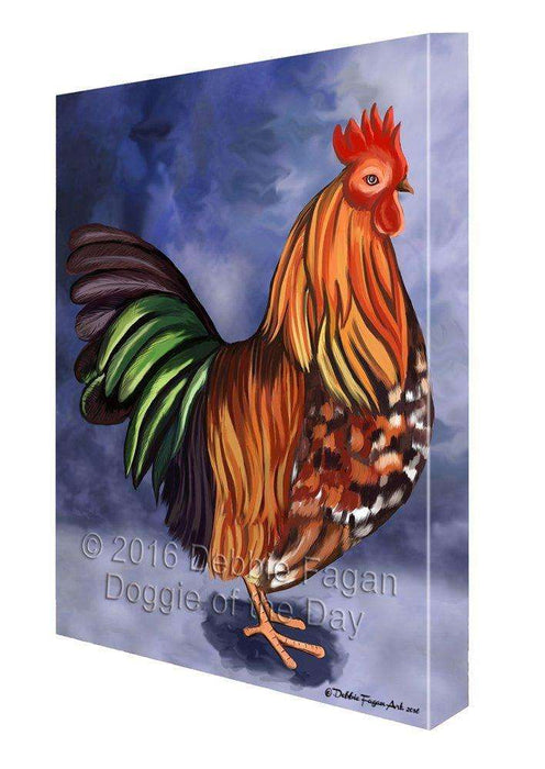 Rooster Painting Printed on Canvas Wall Art