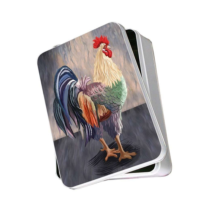 Rooster Photo Storage Tin