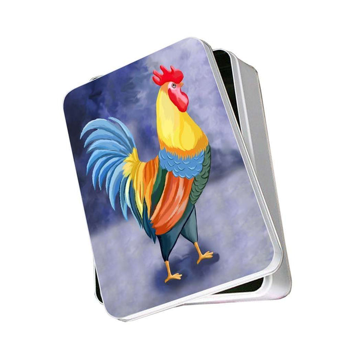 Rooster Photo Storage Tin