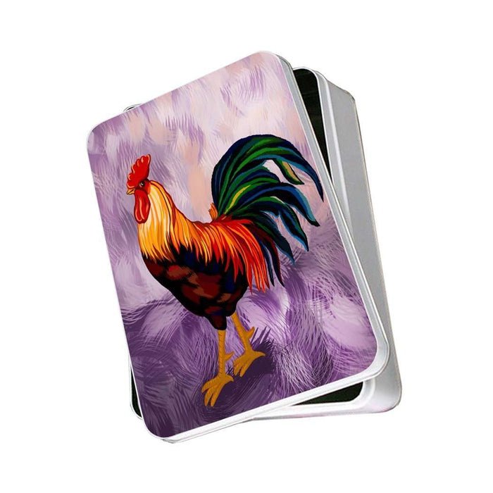 Rooster Photo Storage Tin