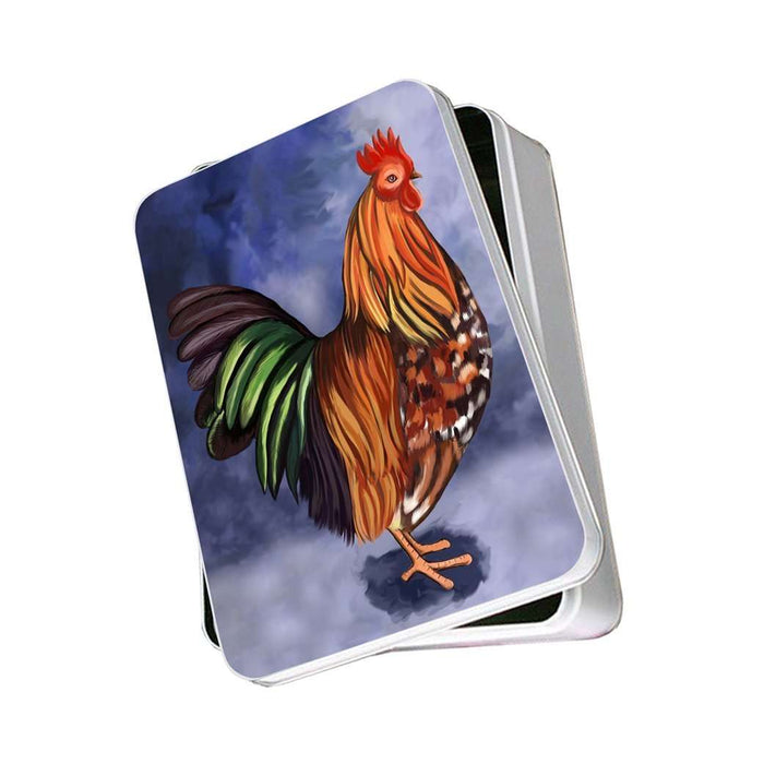 Rooster Photo Storage Tin