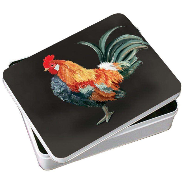 Rooster Photo Storage Tin
