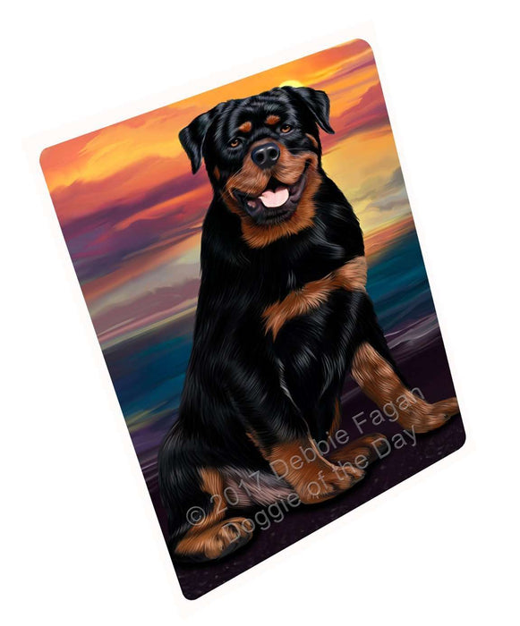 Rottweiler Dog Art Portrait Print Woven Throw Sherpa Plush Fleece Blanket