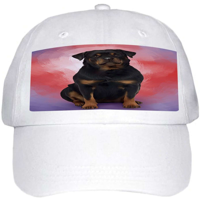 Rottweiler Dog Ball Hat Cap HAT48798 (White)