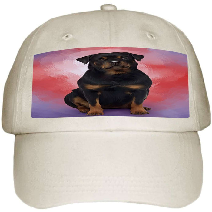 Rottweiler Dog Ball Hat Cap HAT48798 (White)