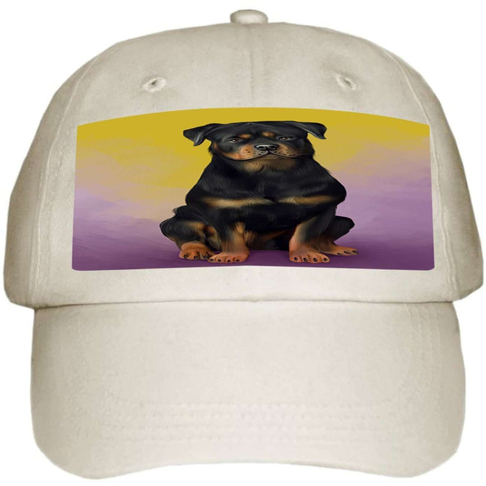 Rottweiler Dog Ball Hat Cap HAT48801 (White)