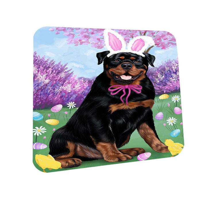 Rottweiler Dog Easter Holiday Coasters Set of 4 CST49195