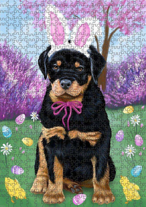 Rottweiler Dog Easter Holiday Puzzle with Photo Tin PUZL51288