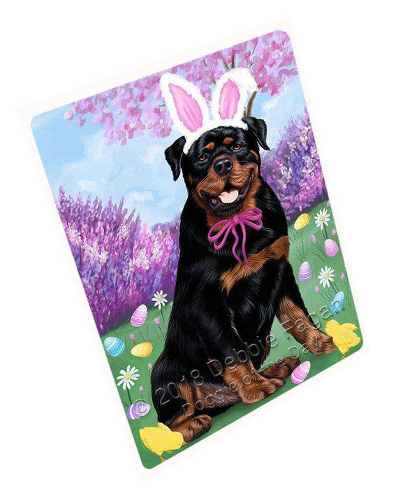 Rottweiler Dog Easter Holiday Tempered Cutting Board C51978