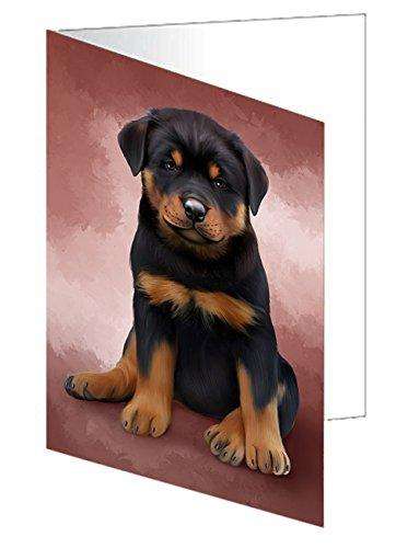 Rottweiler Dog Handmade Artwork Assorted Pets Greeting Cards and Note Cards with Envelopes for All Occasions and Holiday Seasons