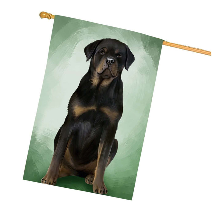 Rottweiler Dog House Flag FLG48301
