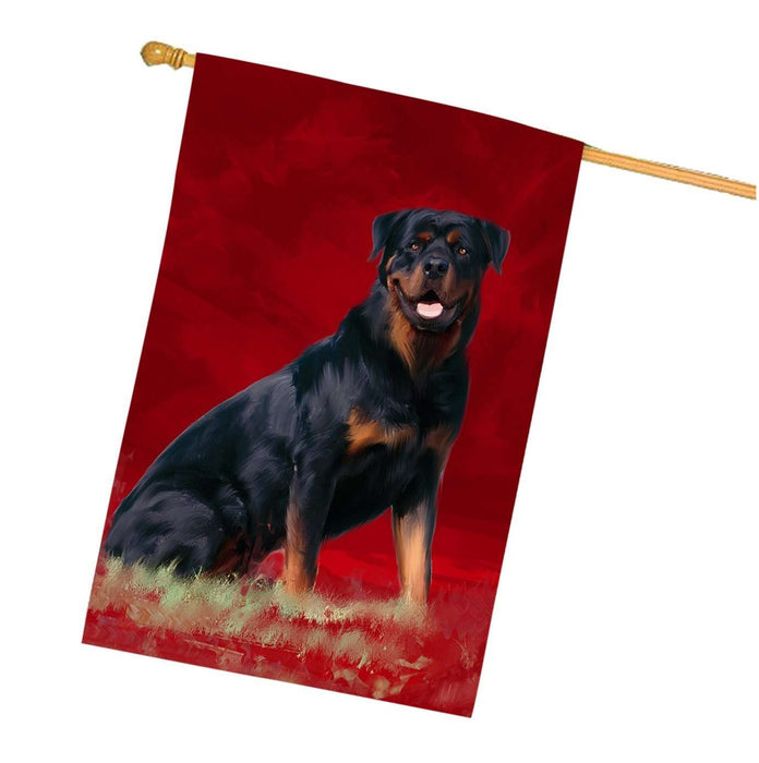 Rottweiler Dog House Flag HF393