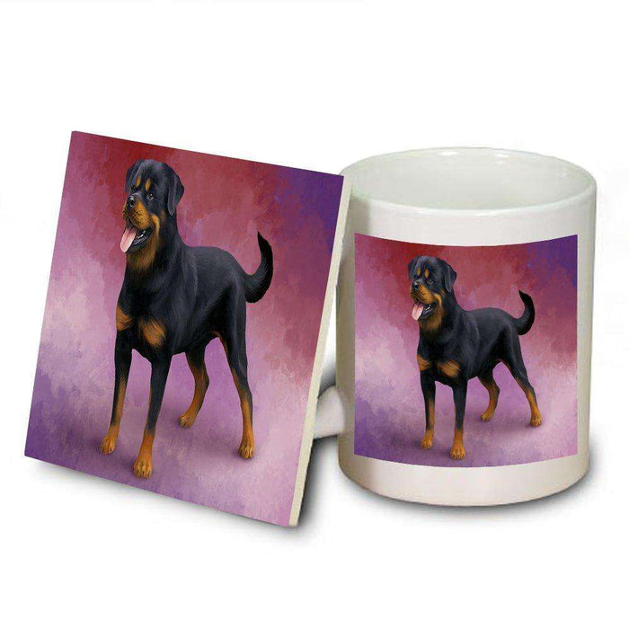 Rottweiler Dog Mug and Coaster Set MUC48077