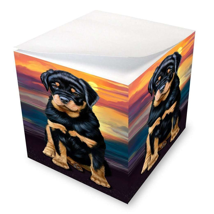 Rottweiler Dog Note Cube