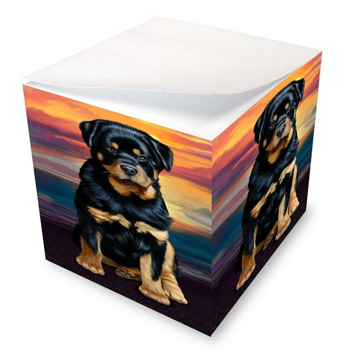 Rottweiler Dog Note Cube