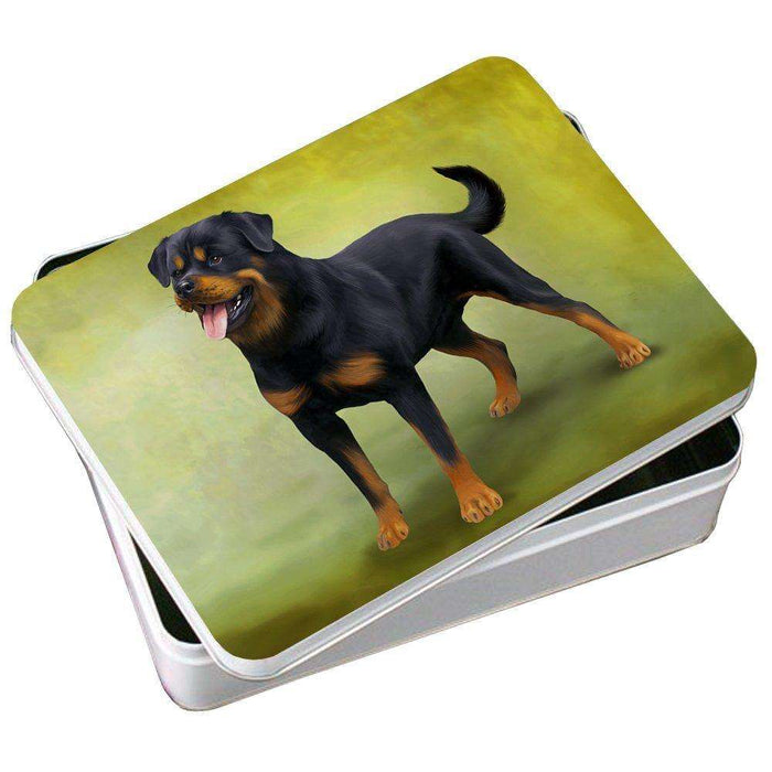 Rottweiler Dog Photo Storage Tin